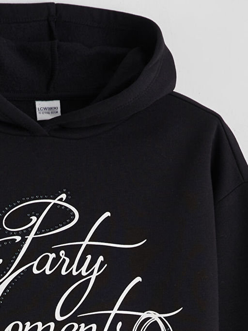 Kap??onlu K?z ?ocuk Kal?n Sweatshirt