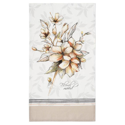 Полотенце Этель Floral mood 40х73 см, 100% хл, репс 210 гр/м2  фото 3