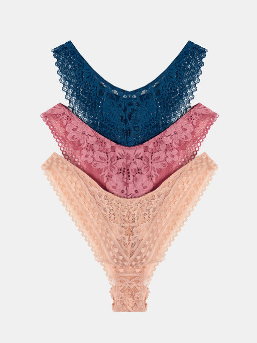 Трусы женские слип-бикини мультипак (3 шт.) в бежевом цвете - Mark formelle фото 7