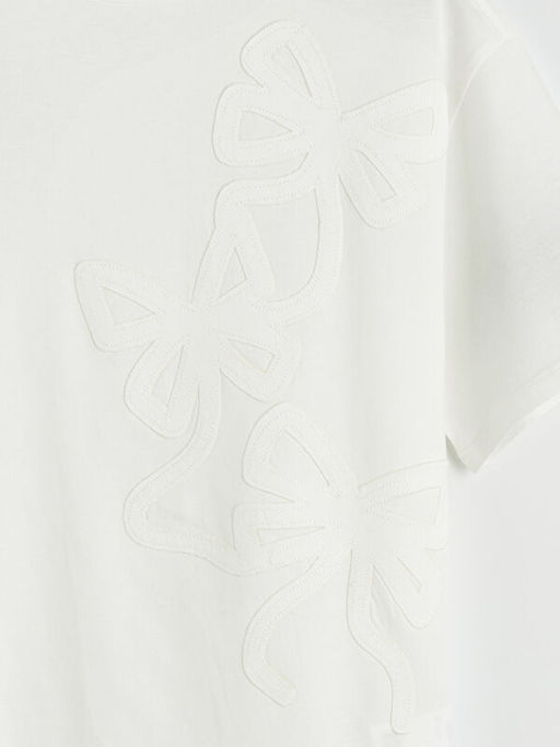 Bisiklet Yaka Fiyonk Nak??l? K?z ?ocuk Ti??rt