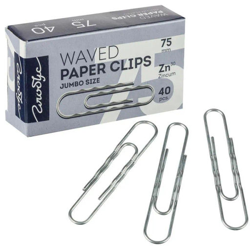 Скрепки Глобус Г75-40Ц оцинкованные,75 мм,гофрированные,40 шт/уп