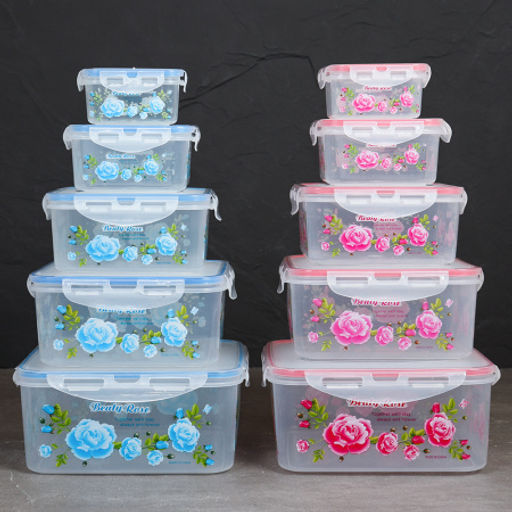 Салатник квадратный 5 штук Цветы / FD89 /уп 48/ - Галеонтрейд фото 8