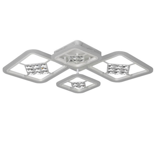 Люстра с ПДУ 1548/4WT LED 96 Вт 3000-6000К диммер белый 71×10 см BayerLux