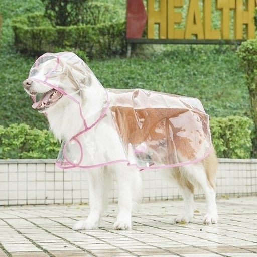 Дождевик для крупных пород собак "KOMFORT", прозрачный, р XL