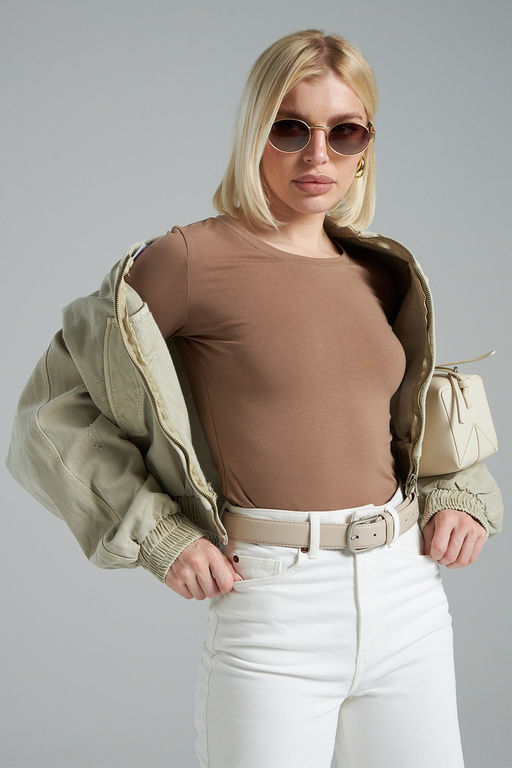 Лонгслив облегающий повседневный skims