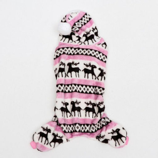 Комбинезон Олени с капюшоном, размер XXL (ДС 45 см, ОГ 55 см, ОШ 45 см), розовый - Simaland фото 26