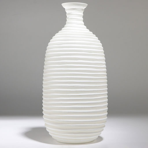 Ваза для цветов «Аркадия» из стекла, белая 38.5×18.5×18.5 см