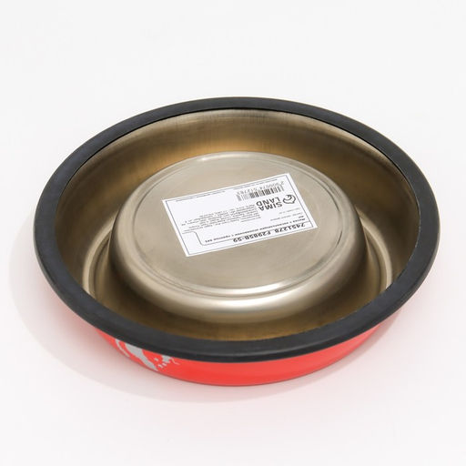 Миска с нескользящим основанием с принтом, 445 мл, красная - Пижон фото 4