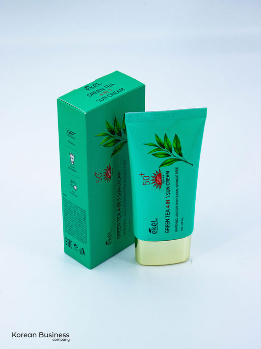 EKEL - КРЕМ СОЛНЦЕЗАЩИТНЫЙ 4 В 1 С ЭКСТРАКТОМ ЗЕЛЕНОГО ЧАЯ GREEN TEA 4 - IN - 1 SUN CREAM, 70 ML  фото 4