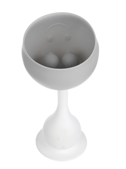 Прорезыватель для зубов с погремушкой 4 в 1 «Зайка», силикон, серый