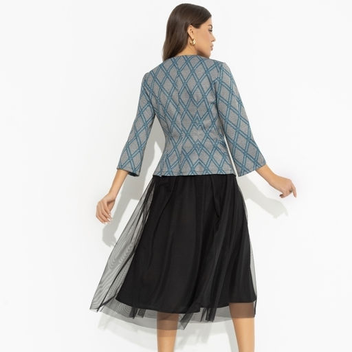 Костюм с юбкой из сетки на подкладе Больше чем стиль (2 в 1 green) - Charutti фото 11