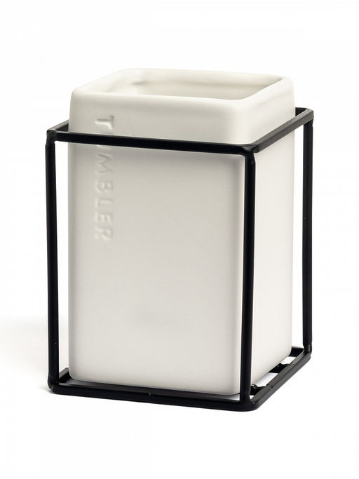 Стакан для зубных щеток белый керамика