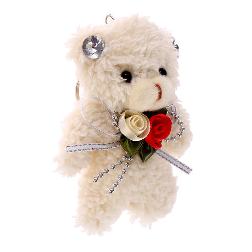 Мягкая игрушка Мишутка с цветами на брелоке, 11 см, цвет МИКС - Simaland фото 2