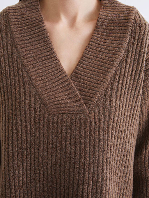 V Yaka Kad?n Triko Kazak