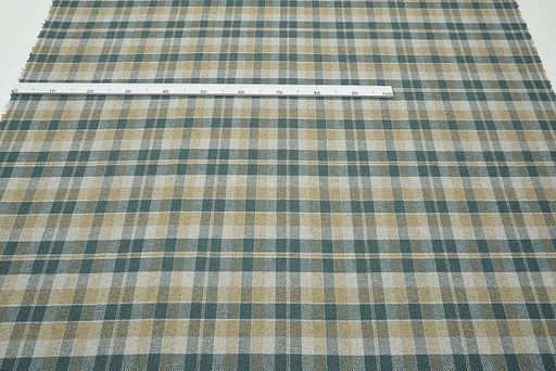 Шерсть пальтово-костюмная Твид Клетка цв.морская волна, ш.1.45м, шерсть-50%, п/э-50%, 390гр/м.кв - Купава фото 13