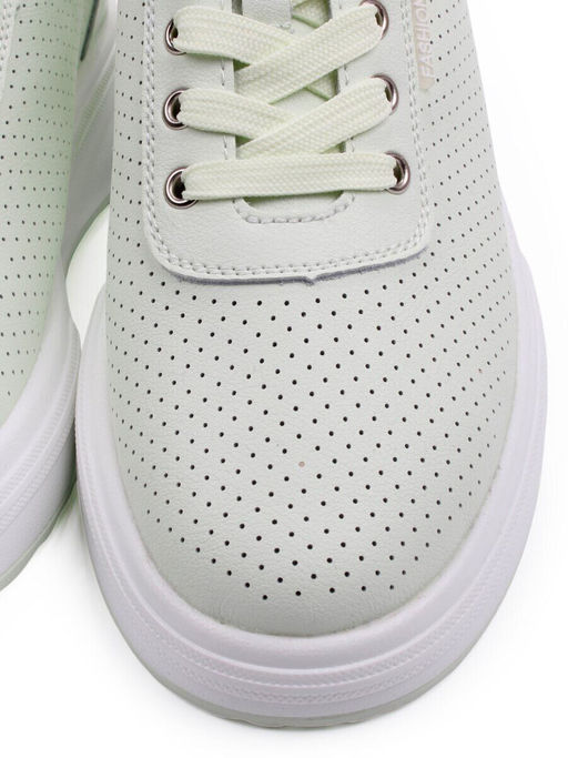 03-YH324-3 LT. GREEN Полуботинки спортивные женские (натуральная кожа)