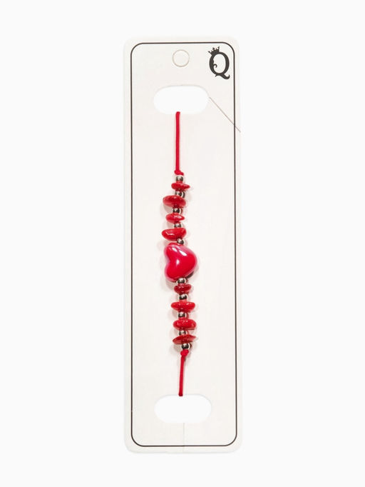 Цена за 3 шт. Браслет-оберег «На любовь» крошка,  цвет красно-бордовый