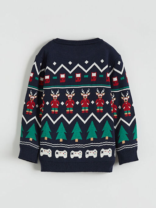 Y?lba?? Temal? Erkek ?ocuk Kazak