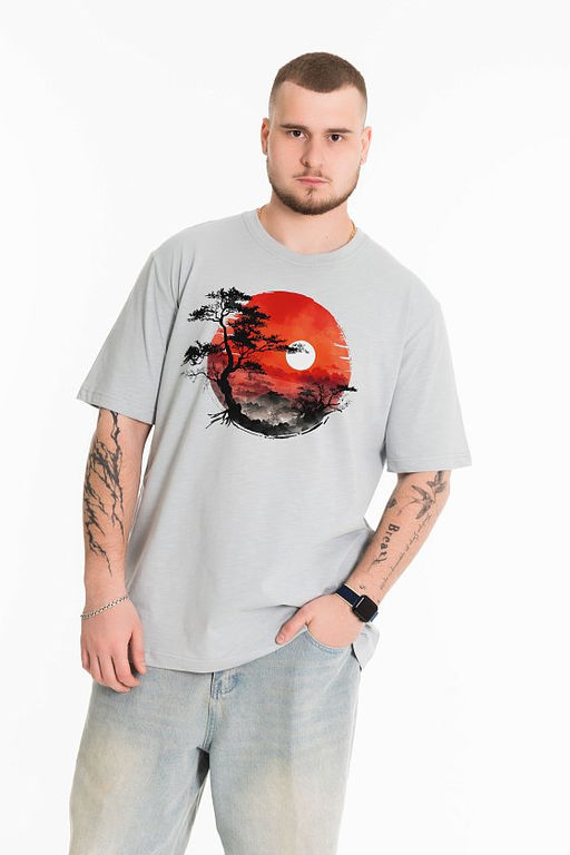 Футболка М125074Па серый - Елена фото 3