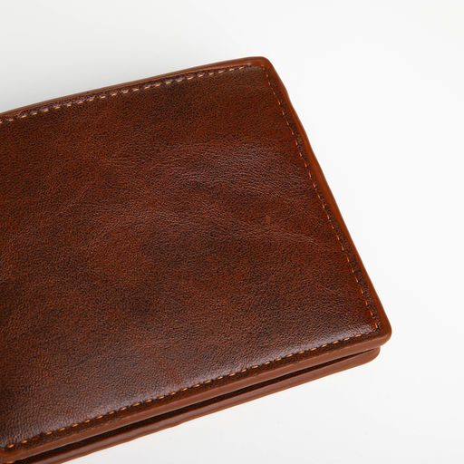 Портмоне мужское «Сайф», без застёжки, отдел для карт, монет, коричневое