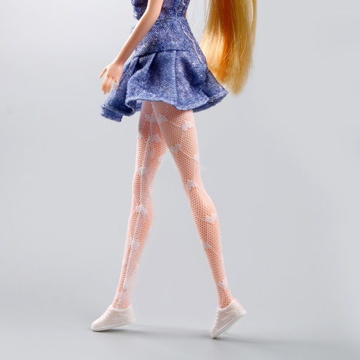 Колготки для куклы Сердечки, цвет белый - Simaland фото 2