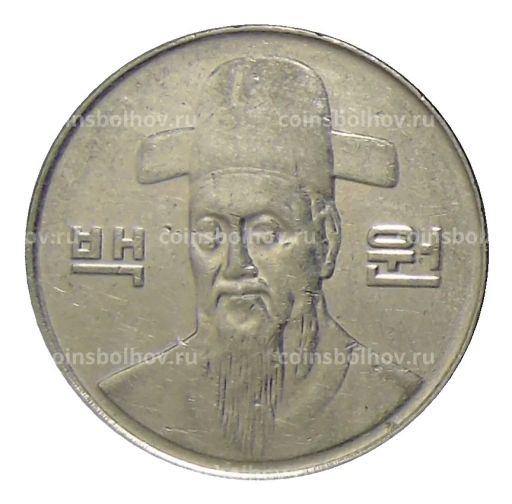 Монета 100 вон 2008 года Южная Корея