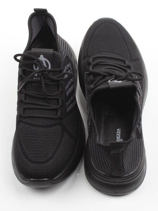 03-TEX-D01-07 BLACK Кроссовки летние мужские (текстиль)