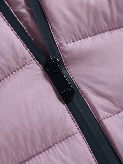 Куртка женская гибридная стёганая с капюшоном с графеновой подкладкой розового цвета 9630_1R