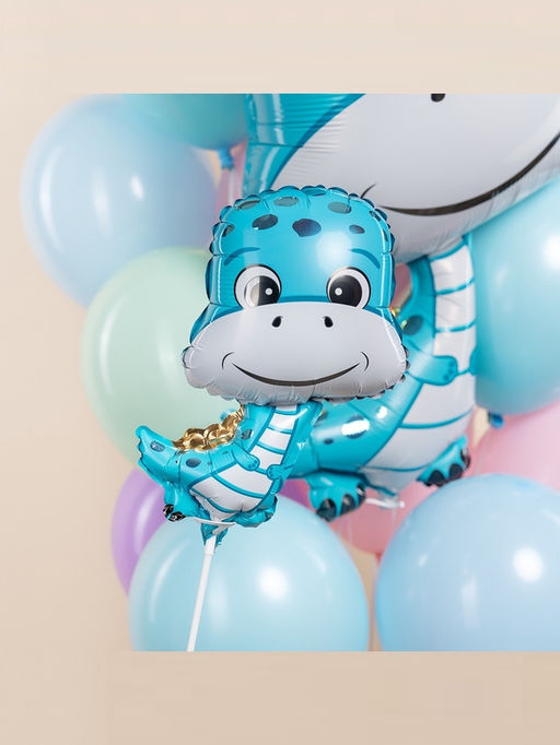 Воздушный шар фольгированный 15" «Динозаврик мальчик», 5 шт.