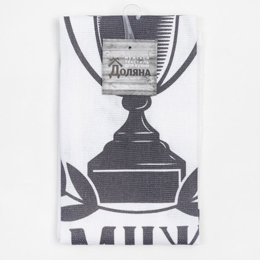 Полотенце кухонное Доляна Лучший муж, 35х60 см, 100% хлопок, 160г/м2  фото 5