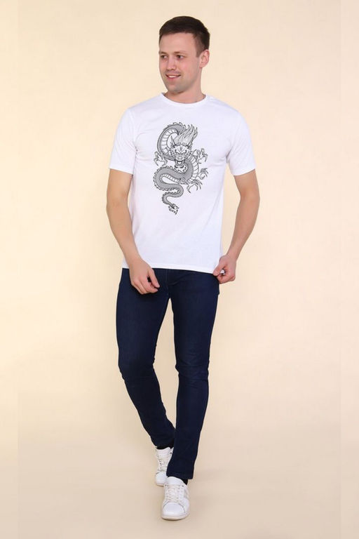 2224 Футболка мужская Тату дракона