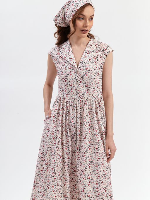 Косынка OD-722-2 белое с цветами - Tantino фото 2