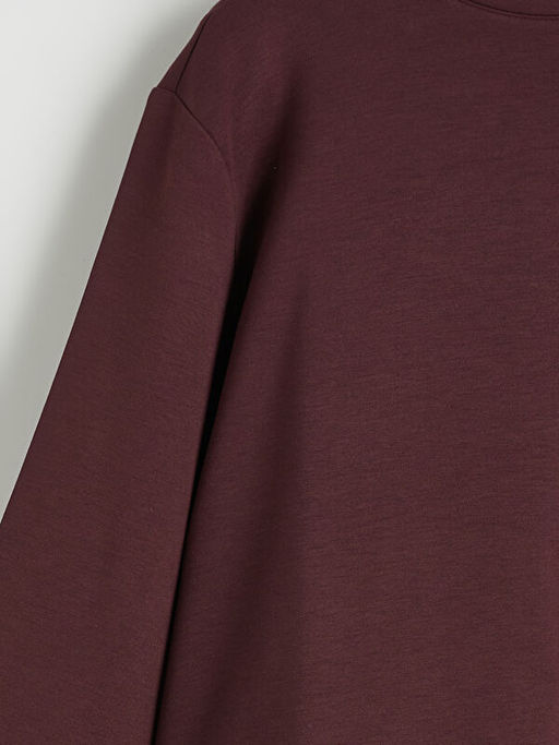 Bisiklet Yaka Oversize Kad?n Sweatshirt Tunik