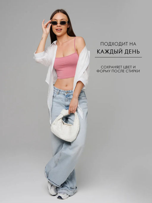 Женская майка на бретелях Lingeamo брусничный ЛТ-07 (22)  фото 19