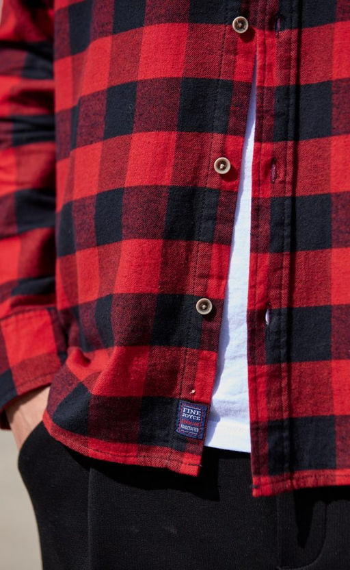 Рубашка фланель F121-0460 red-black - Fine joyce фото 10
