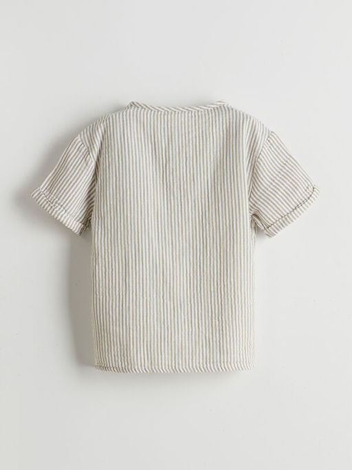 Pamuklu ?izgili Erkek ?ocuk G?mlek