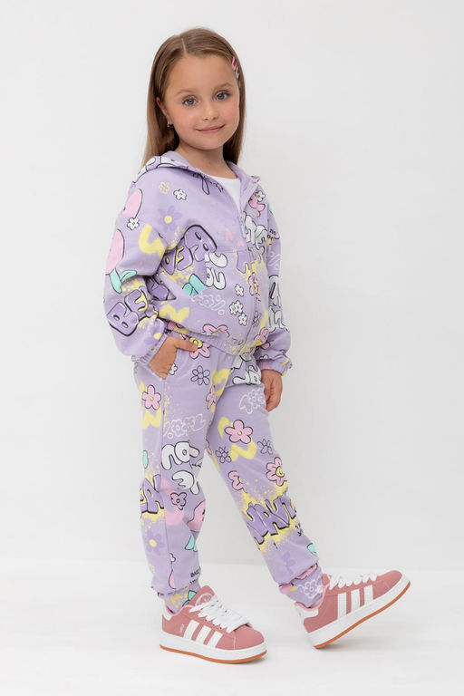 Crockid _ КР 400792/пастельно-лиловый,позитив к541 брюки для дев  фото 3