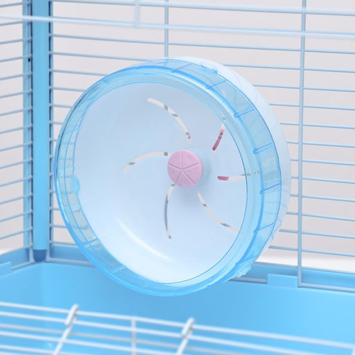 Клетка для грызунов с пластиковым укреплением 47 х 30 х 32 см, голубая - Пижон фото 6