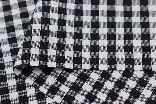 Пестрядь Черно-белая средняя клетка, ш.1.45, хлопок-100%, 140гр/м.кв - Купава фото 3