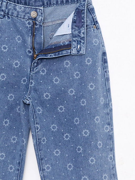 Bask?l? Wideleg K?z ?ocuk Jean Pantolon - Waikiki фото 3