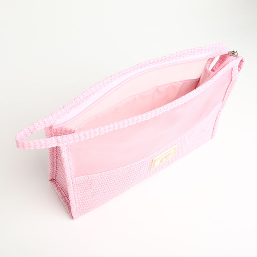 Косметичка на молнии, треугольная, с сеткой, розовая - Simaland фото 3