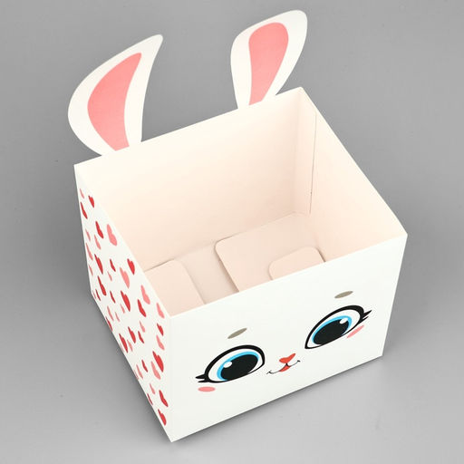 Цена за 2 шт. Коробки для мини букетов «Зайка», 12 х 20 х 10 см