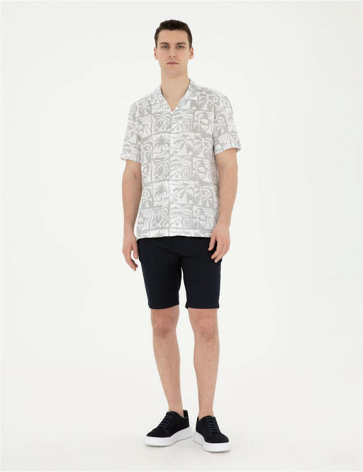Lacivert Slim Fit Dokuma _ort