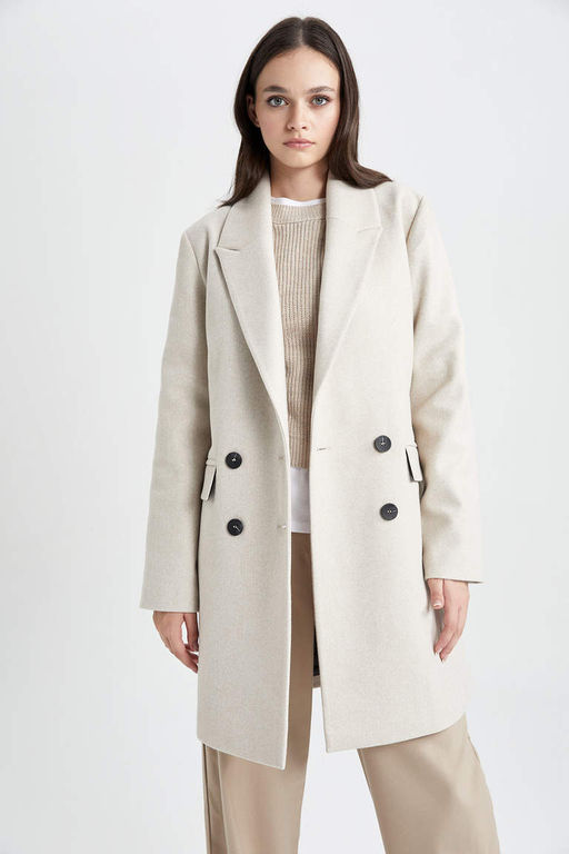 Пальто Ka_e стандартного кроя - Defacto фото 3