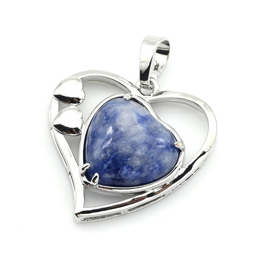 Кулон Сердце 27*27мм с содалитом - Радуга камня фото 4