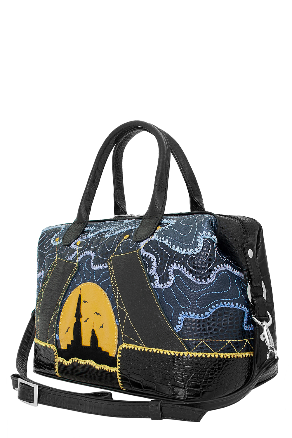 Сумка с аппликацией ДС-195-190 черный - Protege фото 3