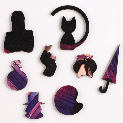 Пазл фигурный Девочка в чёрном платье - Puzzle фото 8