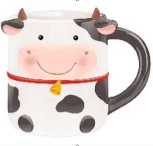 Кружка керамическая Round cow, black