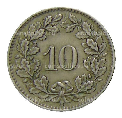 Монета 10 раппенов 1921 года Швейцария