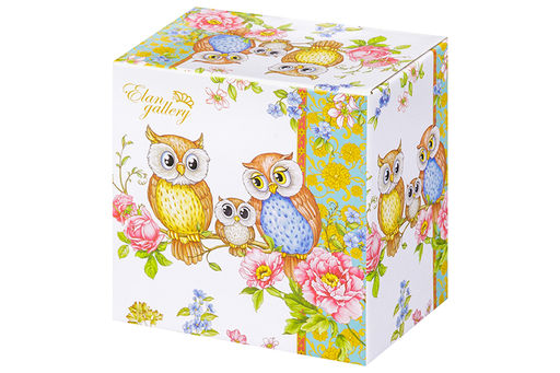 Набор 2 салатников - 13*13*6,5 см 560 мл+10,5*10,5*6 см 260 мл Совушки с плас.крыш. NEW BONE CHINA - Elan gallery фото 12